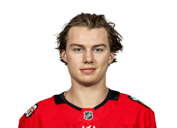 Connor Bedard stats leader for Chicago Blackhawks during an NHL game action shot